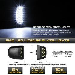 07-13 Silverado Black Clear Lens LED Bar Brake Tail Lamp License Plate Tag Light