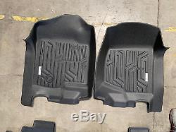 07-13 Silverado Sierra Crew Cab 3D Floor Mat All Weather Protection TPE Liners