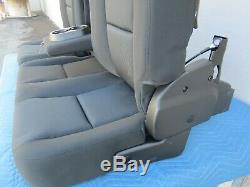 07 2014 Sierra / Silverado Crew Cab 1500 3500 Rear Black Cloth Seat #313-1n