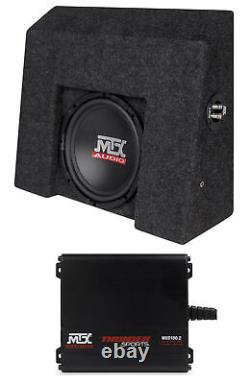 10 Subwoofer+Mini Amplifier For 2007-16 Chevrolet Silverado/GMC Sierra Crew Cab
