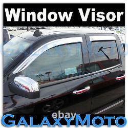 14-15 Sierra 1500 Crew Cab Chrome Mirror+4 Door Handle+Tailgate KH+Window Visor