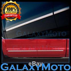 14-16 Chevy Silverado 1500 Crew Cab 4 Door Chrome Body Side Molding Front+Rear