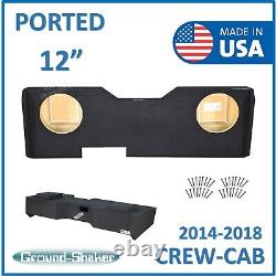 14-18 Chevy Silverado Gmc Sierra Crew Cab Sub Box 12 Dual Ported Sub Enclosure