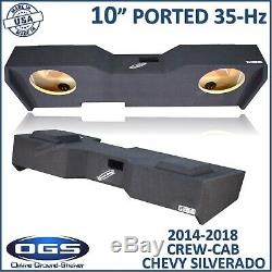 14-18 Chevy Silverado Gmc Sierra Crew Cab Sub box 10 Dual Ported Sub Enclosure