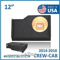 14-18 Chevy Silverado Gmc Sierra Crew Cab Truck Sub Box 12 Single Sub Enclosure