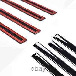 14-19 Silverado Sierra Crew Cab 1500 2500 3500 Gloss Black Door Molding Set