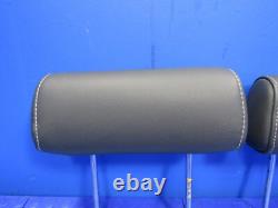14-19 Silverado Sierra Crew Cab Rear Headrests Head Rests Set Black Leather 3240
