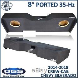 14-2018 Chevy Silverado Gmc Sierra Crew Cab Sub box 8 Dual Ported Sub Enclosure