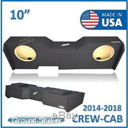 14-2018 Chevy Silverado Gmc Sierra Crew Cab Truck Sub Box 10 Dual Sub Enclosure