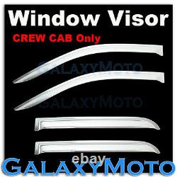 15-16 Silverado 2500+3500+HD CREW CAB Chrome 4 Door Window Visor Rain Sun Guard