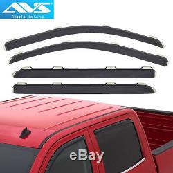 194536 AVS In-Channel Vent Visor Rain Guards For Silverado / Sierra Crew Cab