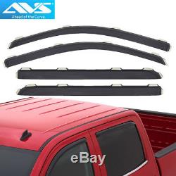 194536 AVS In-Channel Vent Visor Rain Guards For Silverado / Sierra Crew Cab
