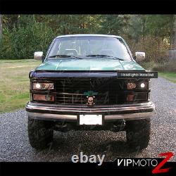 1988-1998 Chevy GMC C10 C/K Tahoe Blazer Black Projector Headlights Headlamp Set