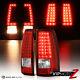 1999 2000 2001 2002 2003 Chevy Silverado Rosso Red Led Tail Lights Brake Lamps