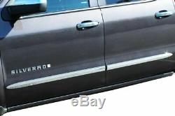 1999-2006 Chevy Silverado GMC Sierra 1500 (Crew Cab) Chrome Bodyside Molding 2