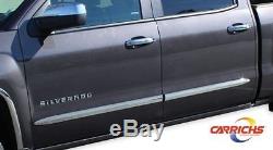 1999-2006 Chevy Silverado GMC Sierra Crew Chrome Side Door Body Molding Trim 2