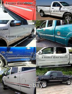1999-2006 Silverado/Sierra Crew Cab 8' Long Bed Flat Body Side Molding Trim 1.5