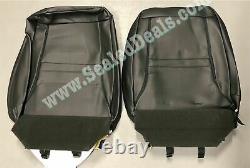 19-22 Chevy Silverado GMC SIerra Crew Cab Black FactoryStyle Leather Seat Covers