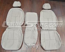 2007-2012 Chevy Silverado Sierra Extended or Crew Leather Seat Covers Dove Grey