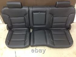 2014 2015 2016 Chevy Silverado Sierra Crew Katzkin leather seat cover set Black