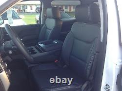 2014 2015 2017 2018 Chevy Silverado Sierra Crew leather seat cover set Black