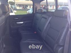 2014 2015 2017 2018 Chevy Silverado Sierra Crew leather seat cover set Black