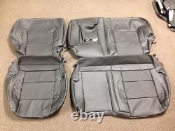 2014 2015 2017 2018 Chevy Silverado Sierra Crew leather seat cover set Black