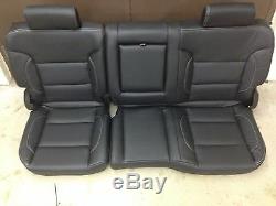 2014 2015 2017 Chevy Silverado Sierra Crew Katzkin leather seat cover set Black