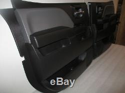 2014-2018 Chevrolet Silverado Crew Cab Black Rear Door Panels 1 Set New
