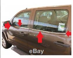 2014-2018 Chevy GMC Silverado Sierra Crew Cab 4 Door 4Pc Chrome Window Sill Trim