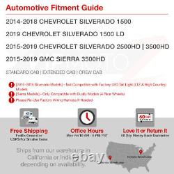 2014-2018 Silverado 1500 2015 2500HD 3500HD Red ULTRA BRIGHT LED Tail Lights