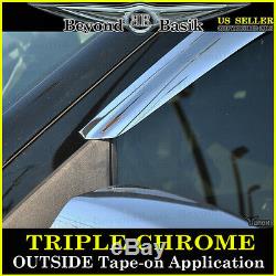 2014-2019 GMC SIERRA Crew Cab Chrome Door Vent Visors Window Rain Guards