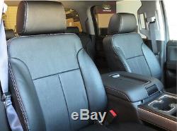 2015-2018 Chevy Silverado Gmc Sierra Crew Cab Clazzio Leather Seat Cover (1+2)