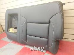 2015-2019 Silverado Sierra Crew Cab OEM Rear Seat Back Rest Cover BLK Leather