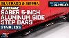 2019 2021 Silverado U0026 Sierra Barricade Saber 5 Aluminum Side Step Bars Stainless Review U0026 Install