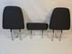 2019-2023 Gmc Sierra Silverado Crew Cab Rear Seat Head Rest Cloth Charc Set Of 3