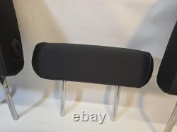 2019-2023 GMC Sierra Silverado Crew Cab Rear Seat Head Rest Cloth Charc Set of 3