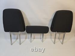 2019-2023 GMC Sierra Silverado Crew Cab Rear Seat Head Rest Cloth Charc Set of 3