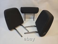 2019-2023 GMC Sierra Silverado Crew Cab Rear Seat Head Rest Cloth Charc Set of 3