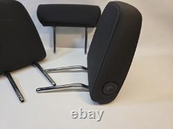 2019-2023 GMC Sierra Silverado Crew Cab Rear Seat Head Rest Cloth Charc Set of 3