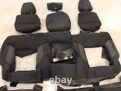 2019 -2023 Silverado / Sierra Crew Cab OEM Replacement Black Seat Cloth