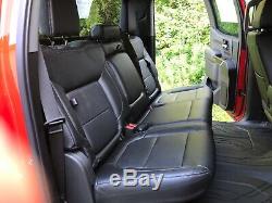 2019 Chevy Silverado Sierra Crew Katzkin leather seat cover set Rear storage
