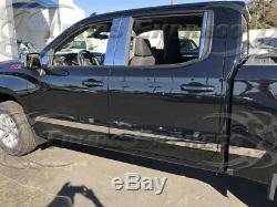 2019-Up Chevy Silverado/Sierra Crew+Double Cab Stainless Pillar Post Trim 8Pc