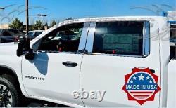 2020-2024 Silverado/Sierra 2500/3500/HD Crew Cab Stainless Door Window Sill Trim