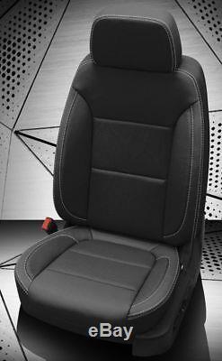 2020 Chevy Silverado Sierra Crew Katzkin leather seat cover set Rear storage
