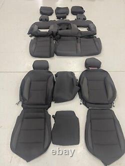 2022.5-2024 Silverado / Sierra Crew Cab OEM Replacement Black Seat Cloth