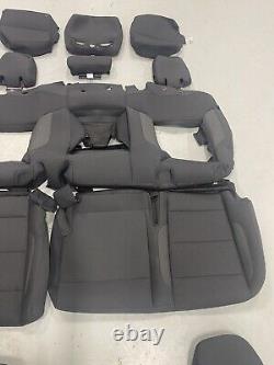 2022.5-2024 Silverado / Sierra Crew Cab OEM Replacement Black Seat Cloth