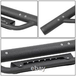 2pcs Running Board Drop Step Nerf Bar For 2007-2019 Sierra Silverado Crew Cab