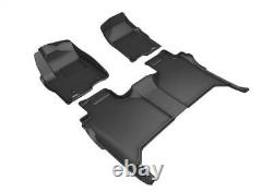 3D MAXpider Kagu Black Floor Mats for 2019-2021 Silverado/Sierra 1500 Crew Cab