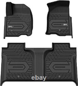 3W Floor Mats For Chevrolet Silverado GMC Sierra 1500 2500 Crew Cab 2019-2024